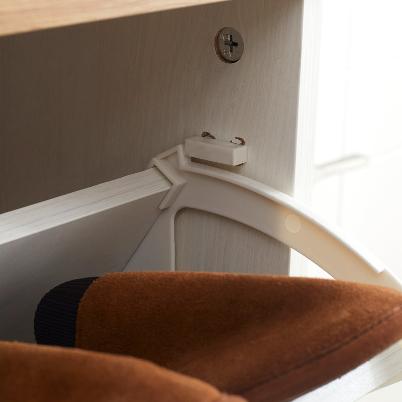 Scarpiera Salvaspazio 3 Cassetti 2 Ripiani 70x23,5x122 cm in Truciolato Bianco