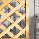 Fioriera Rettangolare con Traliccio per Piante Rampicanti 76x33x177 cm Fori di Drenaggio e 2 Mensole in Legno di Abete  