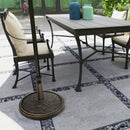 Base per Ombrellone Ø46x34 cm da 12 kg in Resina Metallo e Cemento Bronzo    