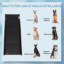 Rampa per Cani Pieghevole 158x43,5x2,5 cm in MDF e Alluminio Nero