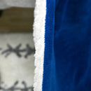 Coperta Plaid Dubleface 203x152x0,5 cm in Flanella 220 GSM e Sherpa 260 GSM Blu Scuro