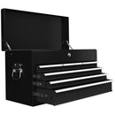 Cassetta per Attrezzi 6 Cassetti con Serratura 60x26x34 cm in Acciaio Nero