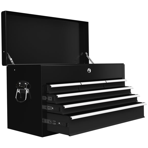 acquista Cassetta per Attrezzi 6 Cassetti con Serratura 60x26x34 cm in Acciaio Nero