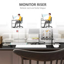 Supporto Monitor PC con Scomparti Centrali 57x19x11,5 cm in Acrilico Trasparente