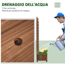 Fioriera da Esterno con Grigliato per Piante Rampicanti 64x28x120 cm in Legno Marrone
