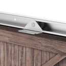 Kit per Convertire una Porta Normale in una Porta Scorrevole in Metallo Argento