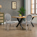 Set 2 Sedie 51x55x 96 cm in Legno e Tessuto Grigio