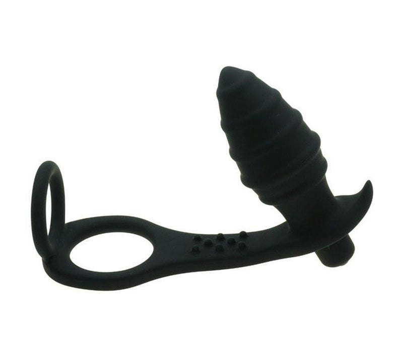 Vibratore Anale + Cock Ring in Silicone Forlove Nero