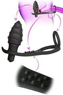 Vibratore Anale + Cock Ring in Silicone Forlove Nero