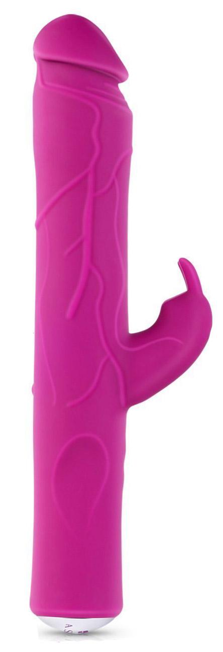 Vibratore Vaginale e Clitorideo in Silicone Forlove Anita Rosa