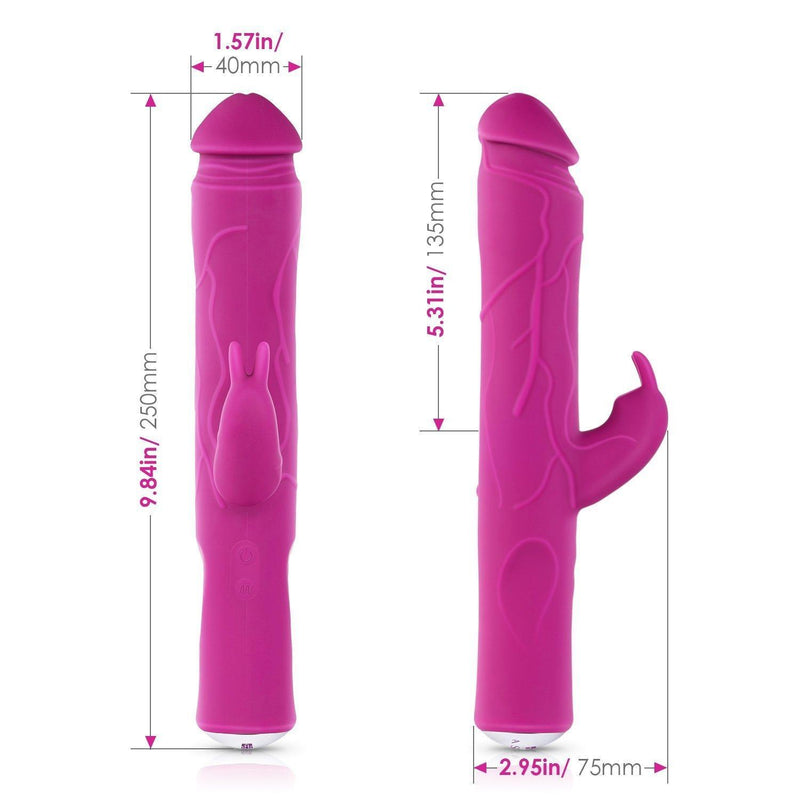 Vibratore Vaginale e Clitorideo in Silicone Forlove Anita Rosa