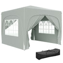 Gazebo da Giardino Pop-Up 300x300x273 cm Pieghevole con Altezza Regolabile e Protezione UPF50+ Grigio Chiaro   