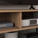 Mobile TV max 48” 110x40x48 cm in Legno e Acciaio Marrone e Nero