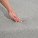 Poltrona Moderna da Pavimento Convertibile in Chaise Longue in Tessuto Grigio Chiaro      