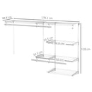 Set Appendiabiti a Muro 178,2x38,8x128 cm con 5 Mensole e 3 Barre Salvaspazio Bianco