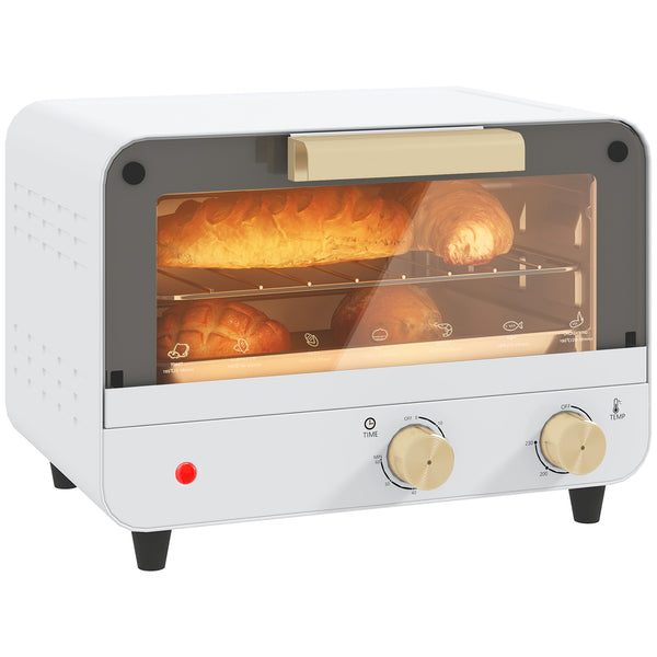 Forno Elettrico 12L Timer e Temperatura Regolabile 31,5x27,7x22,7 cm Bianco e Oro prezzo