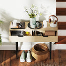 Consolle da Ingresso in Stile Nordico 100x30x80,5 cm in Legno e Acciaio Rovere 