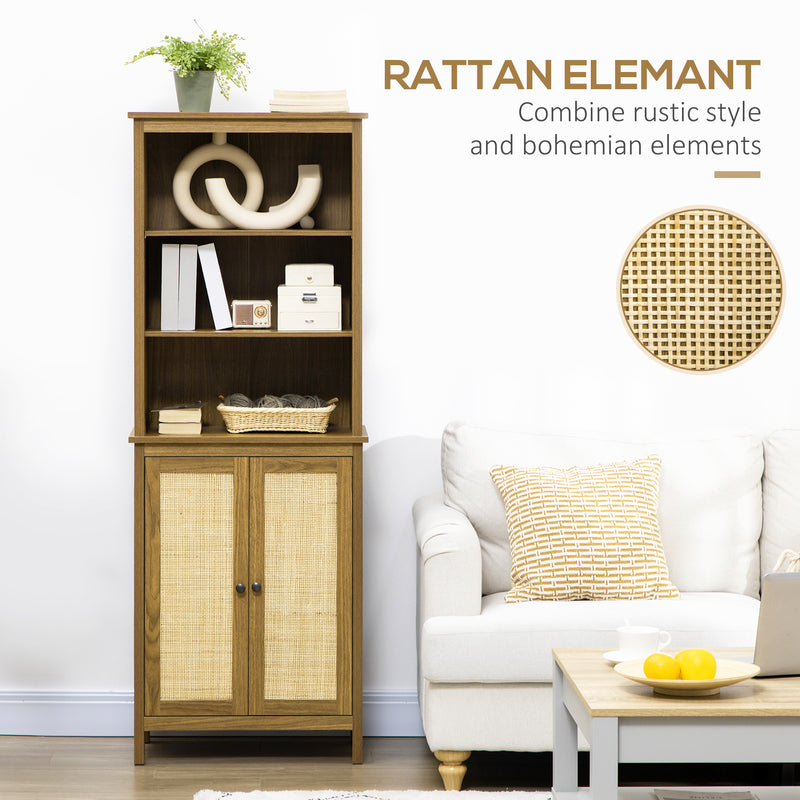 Libreria 3 Ripiani 2 Ante 60x34,5x162 cm in Truciolato Noce