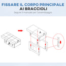 Poltrona Letto Reclinabile su 3 Livelli con Cuscino Extra 69x82x85 cm Blu  