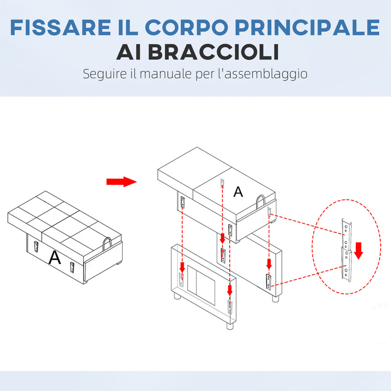 Poltrona Letto Reclinabile su 3 Livelli con Cuscino Extra 69x82x85 cm Blu  