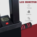 Vertical Climber Altezza Regolabile 100x60x175-195 cm con Monitor LCD in Acciaio e ABS Nero