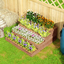 Letto per Orto Rialzato a 4 Livelli 113x113x46 cm con Fondo Aperto in Legno di Abete   