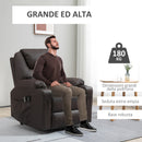 Poltrona Alzapersona Elettrica 88x92x106 cm in Similpelle Marrone