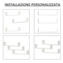 Set 3 Mensole da Parete 80x18x18 cm in MDF Bianco  