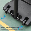 Canestro da Basket da Esterno per Bambini Altezza Regolabile 132,5-161,5 cm Multicolore