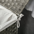 Cesto Portabiancheria 56,5x33x61 cm con Sacca rimovibile Grigio