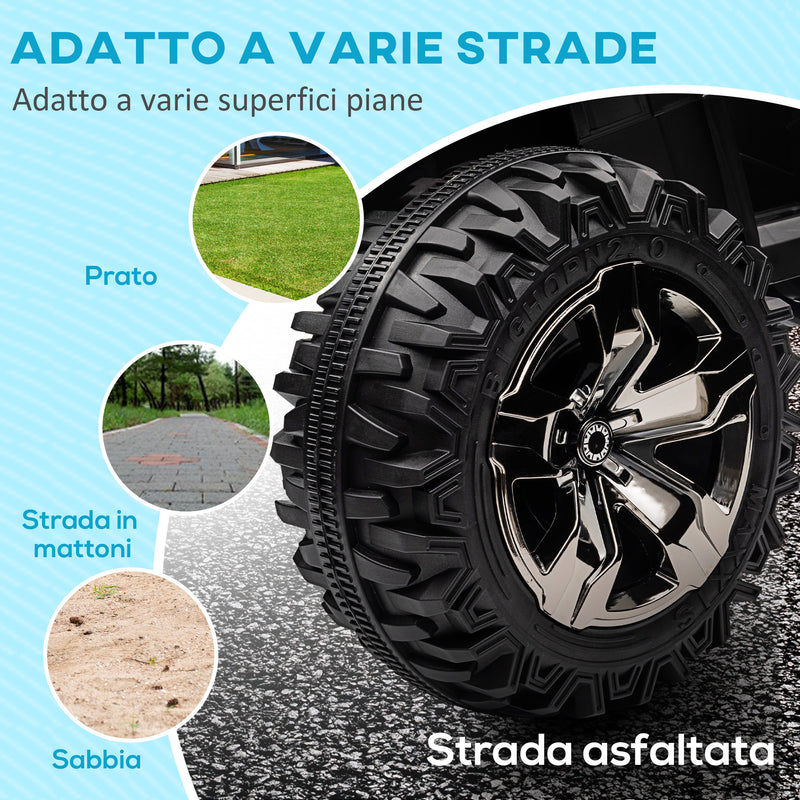 Quad Elettrico per Bambini 12V con Fari e Pedale Blu   