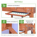 Gabbia Pollaio per Galline da Giardino 190x66x116 cm in Legno  Arancione