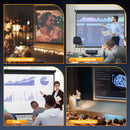 Telo Proiettore 120"" Regolabile con Telecomando Formato 4:3 244x183cm Nero