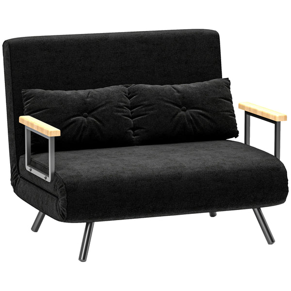 online Divano Letto Schienale Regolabile 102x73x81 cm in Velluto Nero