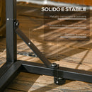 Legnaia con Tetto 185x67x185 in Metallo Nero