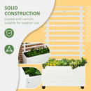 Fioriera da Esterno 76x30x155 cm con Grigliato per Rampicanti in Legno Bianco