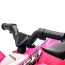 Quad Elettrico per Bambini licenza ufficiale HONDA con Luci LED Clacson e Pedale Rosa  