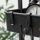 Carrello da Cucina Multiuso 3 Livelli con Accessori Nero  