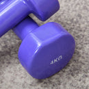 Set 4 Manubri Pesi Esagonali Totale 20KG in Acciaio e PU   