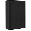 Armadio in Tessuto Portatile 103x43x162,5 cm Appendiabiti e 6 Ripiani Nero 