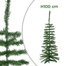 Albero di Natale 100H cm Rami Pieghevoli in PVC Abete Artificiale