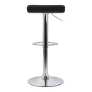 Set 2 Sgabelli 38x40x54/74 cm in Ecopelle con Base Cromata Nero