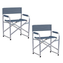 Set 2 Sedie Regista Mare Pieghevoli 56x46xH79 cm Pippa Grigio