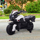 Moto Elettrica per Bambini 6V con Fari e Clacson Bianco