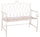 2-Sitzer-Gartenbank 104 x 55 x 95,5 cm aus weißem Ragusa-Metall
