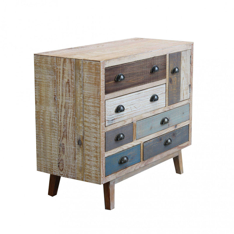 Mobile Damon 90x40x75 h cm in Legno Multicolor