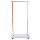Stender Appendiabiti con Binario Porta Abiti e Ripiano Porta Borse Scarpe in Bambù 80x45x150 cm 