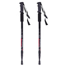 Set 2 Bastoni da Trekking 135 cm Regolabili con Impugnatura Antiscivolo