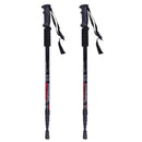 Set 2 Bastoni da Trekking 135 cm Regolabili con Impugnatura Antiscivolo