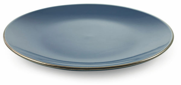 Set mit 6 Speisetellern Ø27,5x3 cm aus Steinzeug Villa d'Este Home Tivoli Royal Light Blue online